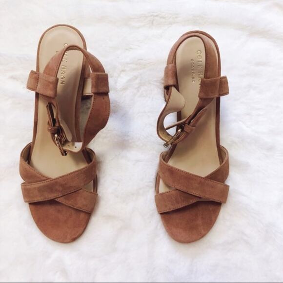 Cole Haan Kadi Mocha Tan Block-Heel Sandals - Picture 4 of 7